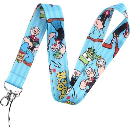 ER286 Cool Anime Strong Man Sailor Funny Lanyard Badge ID Lanyards Mobile Phone Rope Key Lanyard Neck Straps Accessories