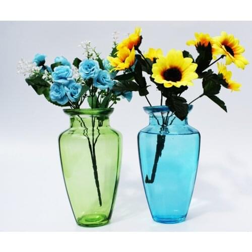 1PC living room decoration Fuguizhu hydroponic flower vase European large transparent glass lily flowerpot LD 102