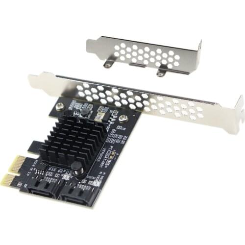 PCI Express SATA 3.0 Controller Card 2 Port PCIe SATA III 6Gbps Internal Adapter Converter Support HDD SSD For Desktop PC Win 10