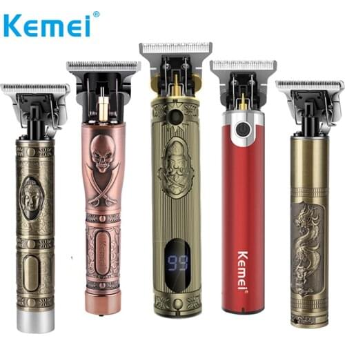 Kemei Cordless Hair Clippers for Men All Metal lHair Trimmer USB Rechargeable Electric Shaver Beard Barber Hair Cutting Machine