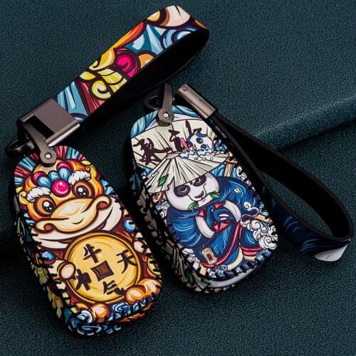 For Chevrolet Malibu XL Cruze CAVALIER Explorer Chinese Style Leather Car Key Case Cover