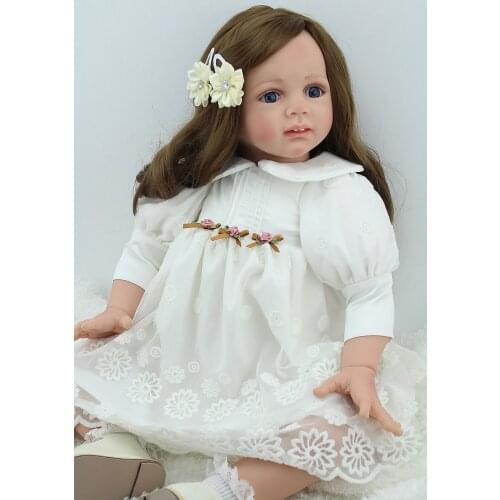 Cute Reborn Baby Dolls Soft Body Soft Silicone Vinyl 60cm Toddler Baby Dolls Bebe Doll Reborn Lifelike Soft Touch Christmas Gift