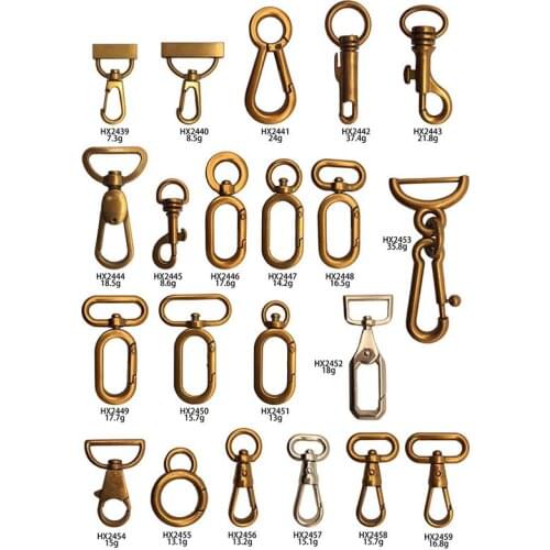 Alloy safe metal spring carabiner snap hook Silver/Gold Plated Round Snap Hooks