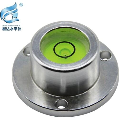 Metal level bubble flange level bubble with mounting hole circular level 29.2*19.2*13mm