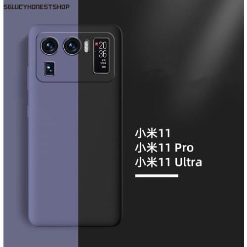 Original Liquid Silicone Case For Xiaomi Mi 11 Lite Pro Mi 10T Pro Ultra Shockproof Soft Cover ForRedMi Note 8 9S 10 Pro Coque