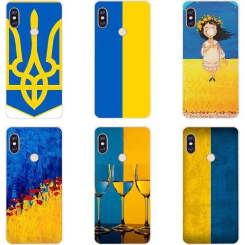 87H Ukraine Flag Soft Silicone Tpu Cover phone Case for xiaomi redmi 6 pro 5 plus note 6 pro 4 4x mi 8