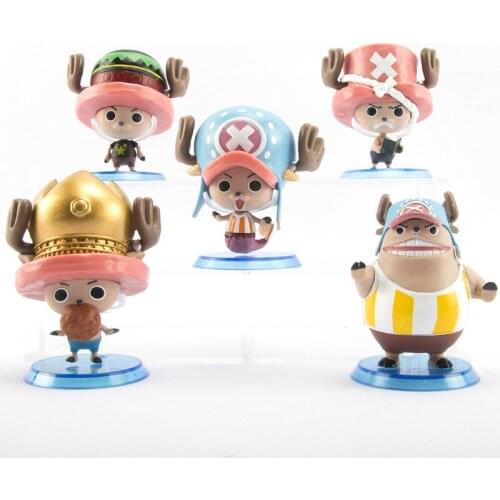 One Piece 5Choppers 2Years Later Murloc Island Action Humanoid Car Cake Scene Decoration Model Toys Childrens Gifts Collectibles