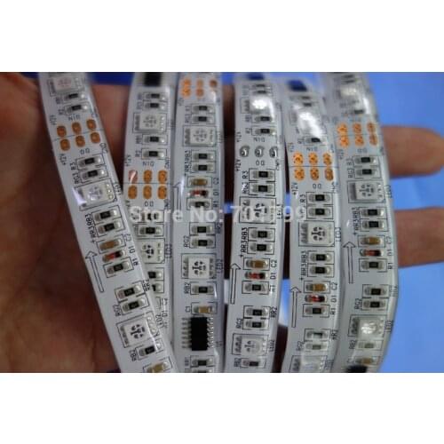5M TM1809 150LEDs(30leds/m) addressable LED pixel strip;150pixels;IP65;DC12V input;waterproof by silicon coating