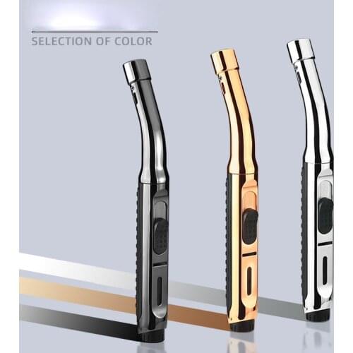 Direct Charge Torch Lighter Metal Windproof Cigar Moxibustion Igniter Outdoor Ignition Lock Fire Briquets Et Accessoires Fumeurs