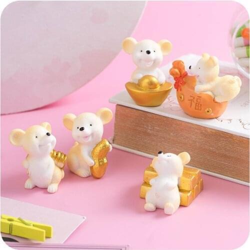 Cute Lucky Rat Cartoon Animal Gift Boys Girls Decorations For Home Accessories Ornaments Birthday Present Christmas