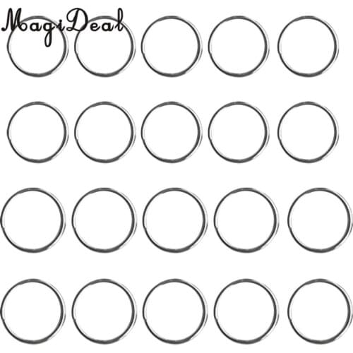 20Pcs/Lot 316 Stainless Steel Underwater Scuba Diving Gear Attachment Split Rings Outdoor Camping Accessories Keyring 22mm+30mm