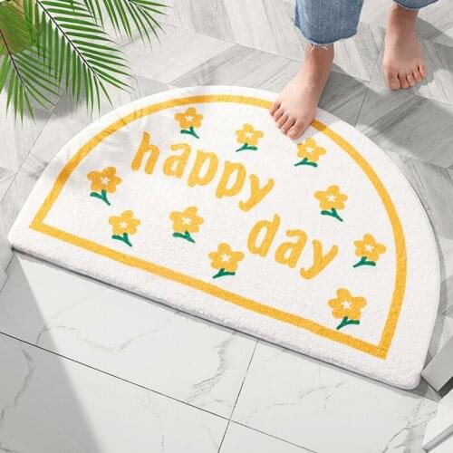 Modern Letter Printed Entrance Door Mat Anti-slip Absorb Water Bathroom Carpet Washable Soft Durable Floor Rug Living Room Mats