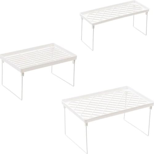 Home Closet Organizer Storage Shelf for Kitchen Rack Cabinet Holder Space Saving Wardrobe Decorative