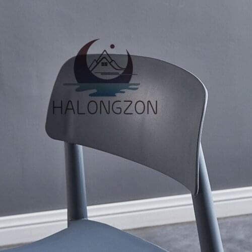 HALONGZON Chairs Modern simple plastic chair solid wood leisure chair adult back chair