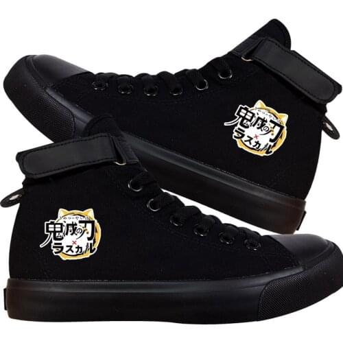 Unisex Anime Demon Slayer Kamado Tanjirou Nezuko Inosuke Agatsuma Zenitsu Casual Canvas Shoes plimsolls Sneakers