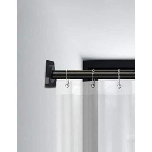 Universal Shower Curtain Rod Mount Holder For Wall Adhesive Shower Rod Tension Retainer No Drilling Stick On Screw Fixation