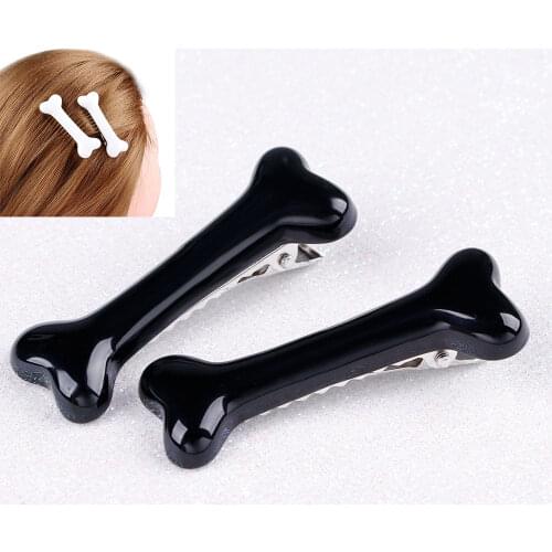 2PC Fashion Hair Clips Dog Bone Hair Pin Lovely Women Girl Headwear Barrettes Hair Band Accessories Vivid Side Hairpin
