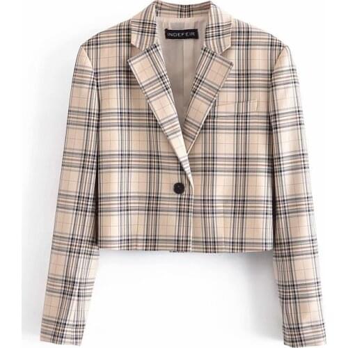 2021 Spring New Fashion Women Long Sleeve Plaid Striped Short Blazer+Mini Pleated Skirt 2 Piece Set Casual Office Suit Outfit