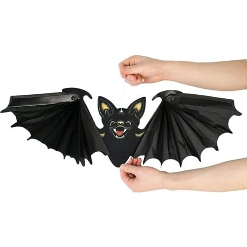1/2pcs Halloween Decor Bat Hanging Pendant Paper Animal Lantern Ornament For Home Halloween Festival Party Bar Decoration Props