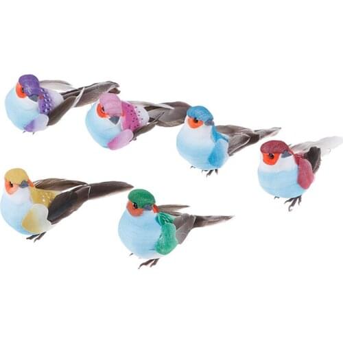 1PCS Simulation Bird Doves Artificial Foam Feather Artificial Foam Feather DIY Party Crafts Decorative Random Color