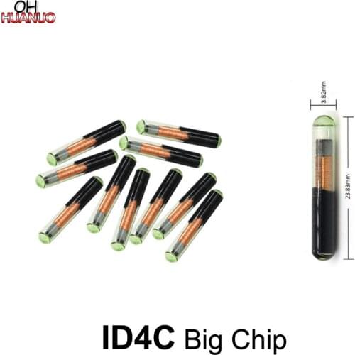 10PCS/LOT, ID4C Transponder Car Key Chip Big Glass(aftermarket) for Ford for Toyota for Mazda
