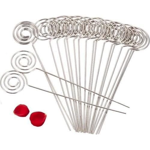 50 x Metal Wired Business Card Holder Memo Photo Picture Paper Note Clip Bracket Diy Craft Home Office Supplies