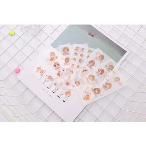 6pcs Lucky girl paper stickers diy decoration Diary Book Planner sticker for album scrapbooking Decoration papeleria sale