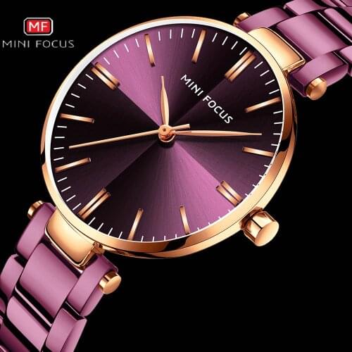 MINIFOCUS Elegant Women Watches Top Luxury Brand Quartz Ladies Watch Stainless Steel Strap Waterproof Casual Dress Female Clock