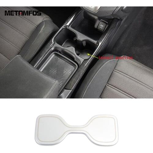For Honda CR-V CRV 2017-2020 2021 Interior Cup Holder Water Bottle Decoration Frame Sticker Stainless Accessories Car Styling