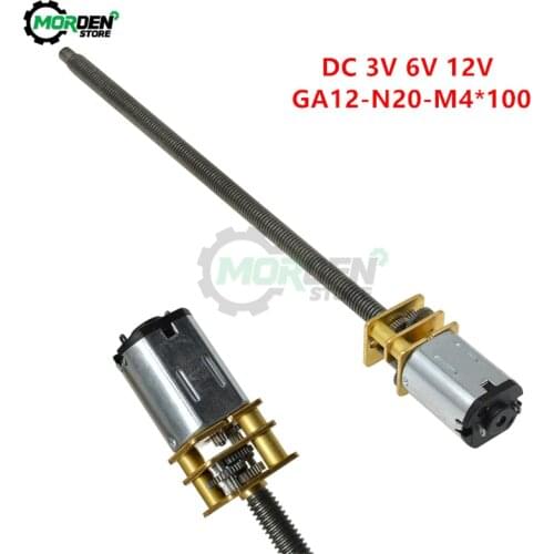 GA12-N20-M4*100 DC 3V 6V 12V Micro Speed Gear Motor Reduction Gear Motors 30 60 100 150 200 300 400RPM With Metal Gearbox Wheel