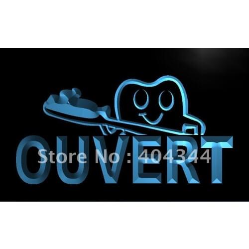 LK153- OUVERT OPEN Tooth Neon Enseigne Lumineuse home decor crafts