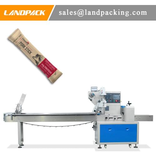Pork Stick Horizontal Flow Wrap Machine Dried Meat Snack Packing Machine