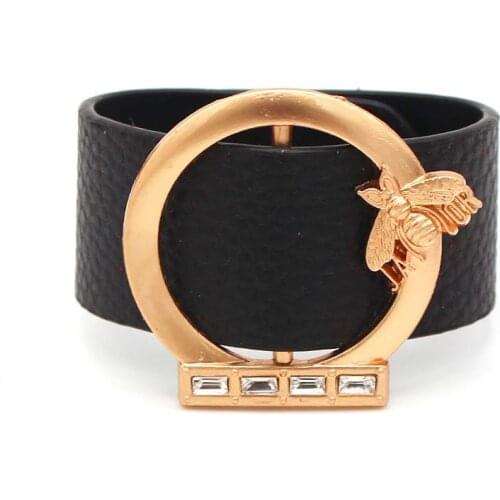 Fashion Charm Luxury Handmade Elastic Crystal Bee Bracelet Bangle Jewelry For Women Party Gift