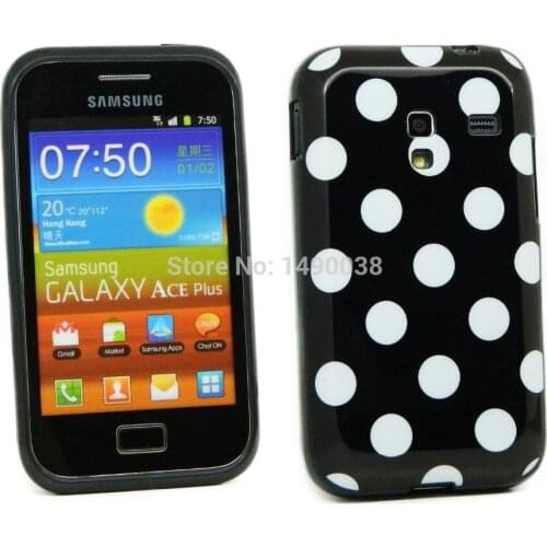1 Piece Lovely Point Polka Colorful Dots Soft TPU Cover Mobile Phone Case For Samsung Galaxy Ace Plus S7500 Free