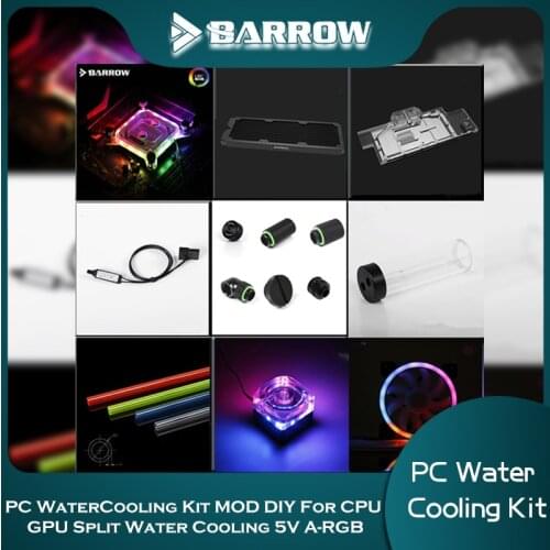 Barrow PC WaterCooling Kit MOD DIY For CPU GPU Split Water Cooling 5V A-RGB