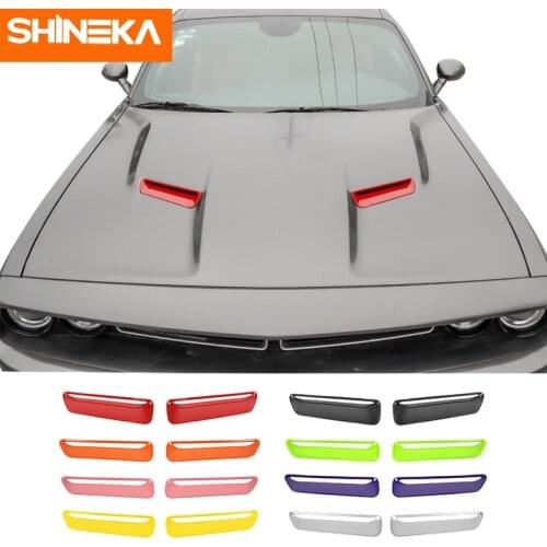 Car Styling Sticker for Dodge Challenger 2015+ Accessories Auto Engine Cover Air Flow Intake Hood Vent Cover for Challenger 2019