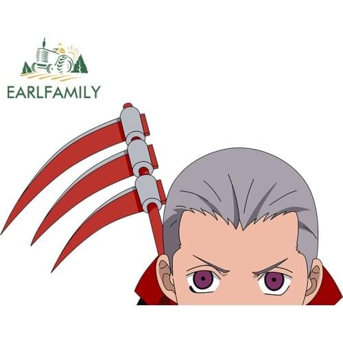EARLFAMILY 13cm x 7.7cm for Ninja Hidan Peeker Motorcycle Helmet Scratch-proof Car Sticker Camper Custom Printing Decal