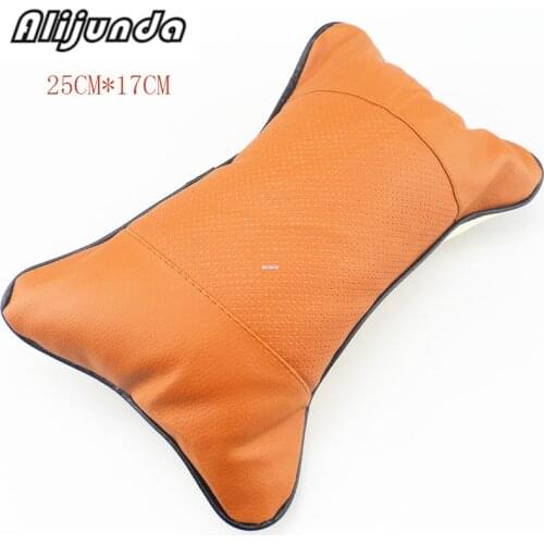 2pcs artificial leather neck headrest breathable car pillow for Porsche 911 918/Cayenne/Macan/Macan S/Panamera/Cayman/Carrera