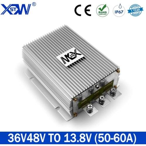 XWST 36V48V To 13.8V Converter 50A 60A Step-down Module DC DC 36V48V To 13.8V Step Down Converter DC Power Supply 30-60V Input
