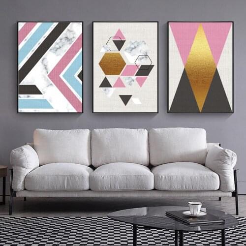 Simple Geometric Texture Colorful Poster Canvas Print Painting Wall Art Living Room Home Decoration