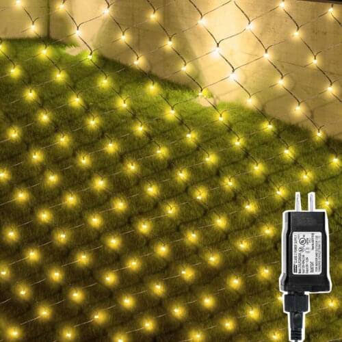 3x2M 204LED Christmas LED Net Light Outdoor Net Mesh String Light DC24V Safe Voltage Window Curtain Fairy Light Garland