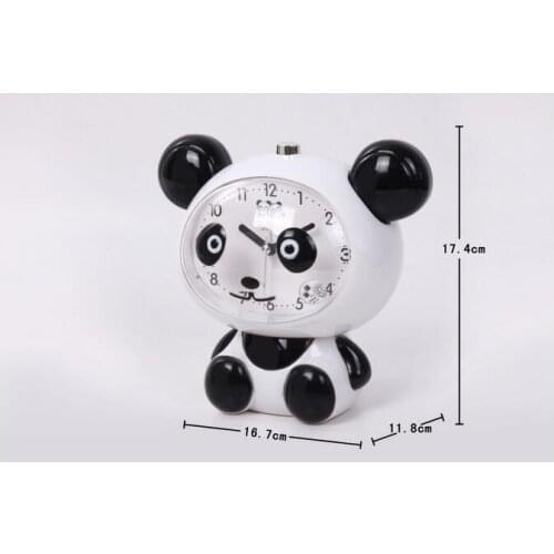 EMS 10 pieces Cute cartoon panda shape alarm clock Mute children lazy student talking alarm clock children gift