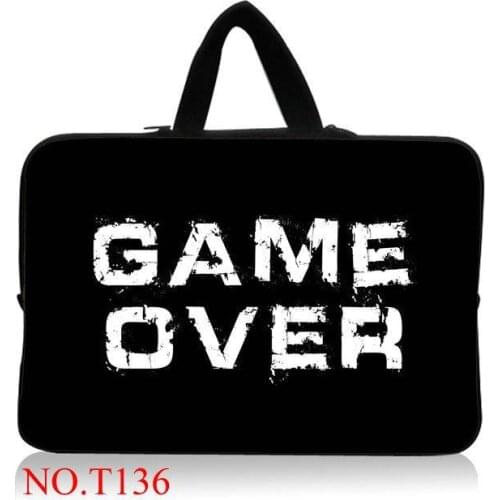 Game Over11 13 13.3 Notebook Bag For Macbook Air Pro Retina Lenovo Dell HP Asus Acer surface pro 3 4 Laptop Sleeve 15 15.4 15.6