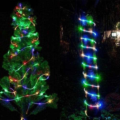 Solar LED Copper Wire String Light Christmas Garland Lights Waterproof LED Lamp for Outdoor Garden Wedding Party Decorations