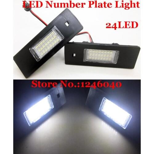 2Pcs Led License Number Plate Light For BMW E81 E85 E86 E87 hatchback 04-11 E89 Z4 E63 E64 2D M6 F12 F13 2D 11~ F06 F20