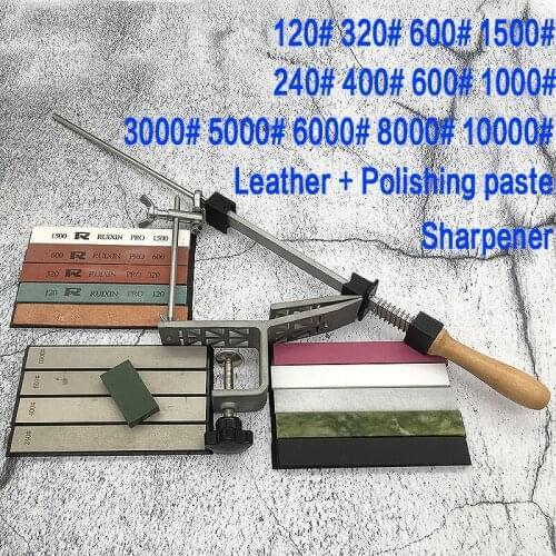 Kitchen Knife Sharpener Whetstone Diamond Set Sharpening Tools Multifunction Fixed Angle Sharpener Apex Edge Blade Bar Tools