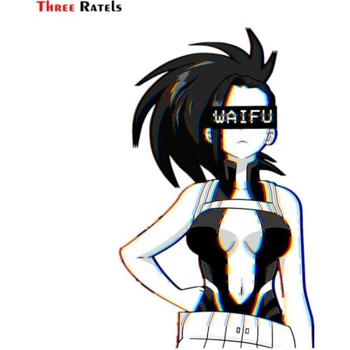 Three Ratels FC456 Yaoyorozu Waifu cartoon 3D Stickers for car sexy anime girls nude decal