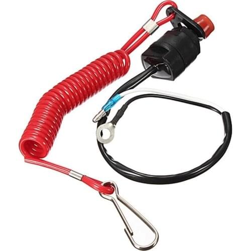 Boat Motor Kill Stop Switch & Safety Tether Lanyard for Yamaha / Honda / Tohatsu outboard motor parts