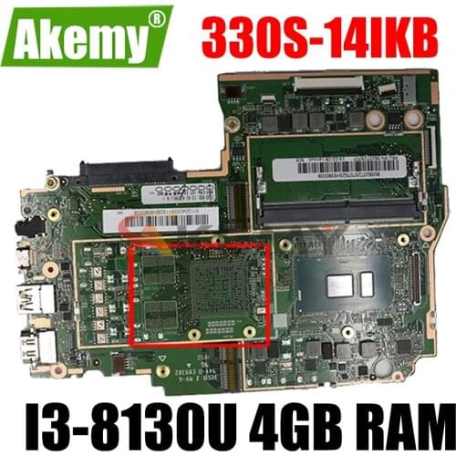 High Quality For Lenovo IdeaPad 330S-14IKB laptop motherboard With CPU I3-8130U 4GB RAM Integrated motherboard 100% fully tested