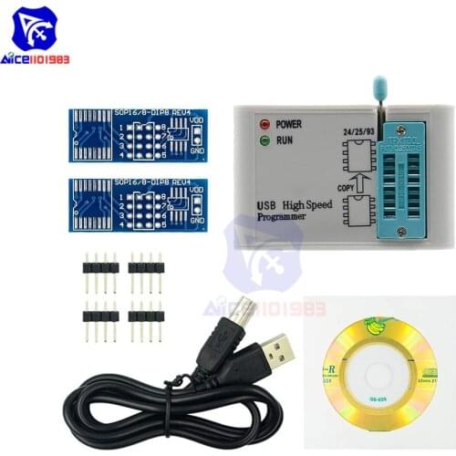 Diymore EZP2019+ High Speed USB SPI Falsh Programmer Universal Chip Device Support 32M Flash 24 25 93 EEPROM 25 Flash Bios Chip